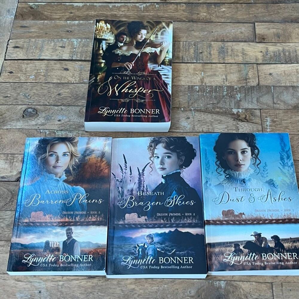 4 Lynnette Bonner Books Paperback Oregon Promise 1-3 On The Wings of a Whisper